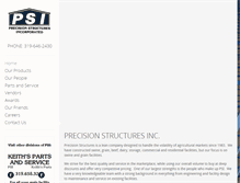 Tablet Screenshot of precisionstructures-inc.com
